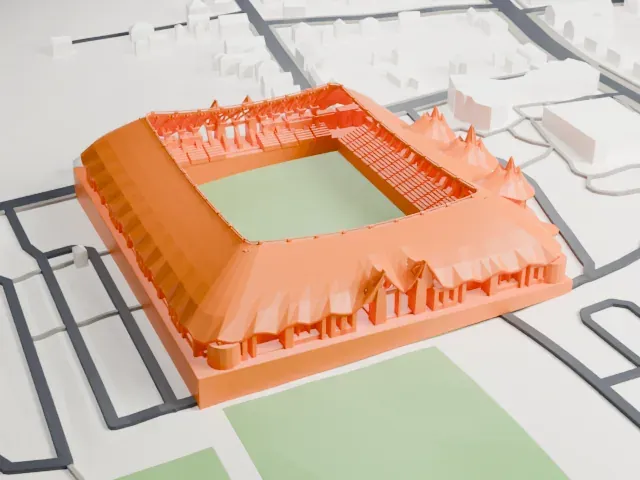 Pancho Aréna model, North view