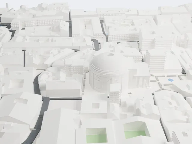 Pantheon model, East view