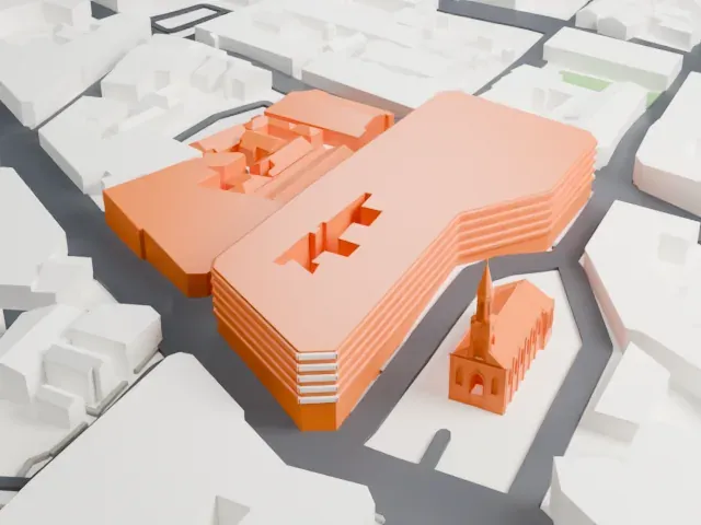 Papeete Cathedral model, West view