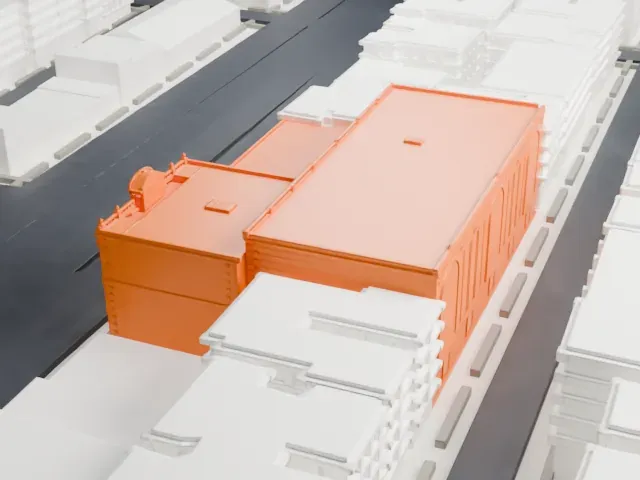 Paradise Theater, Bronx model, North view