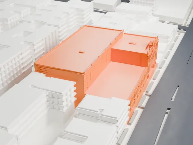 Paradise Theater, Bronx model, South view