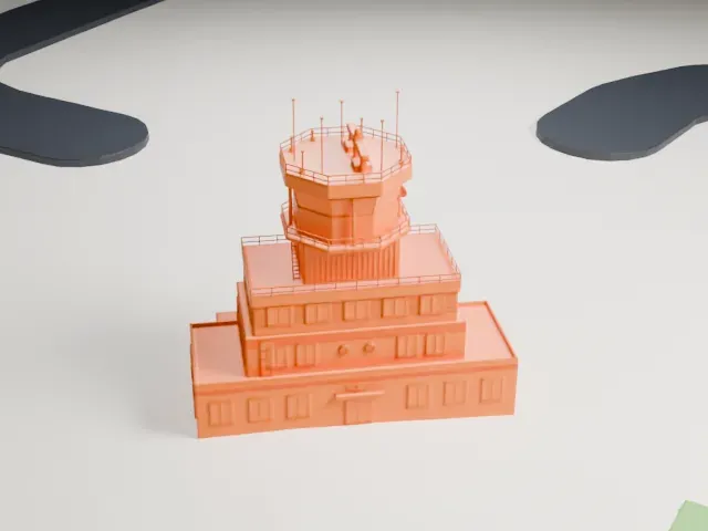 Parafield Airport Air Traffic Control Tower model, North view