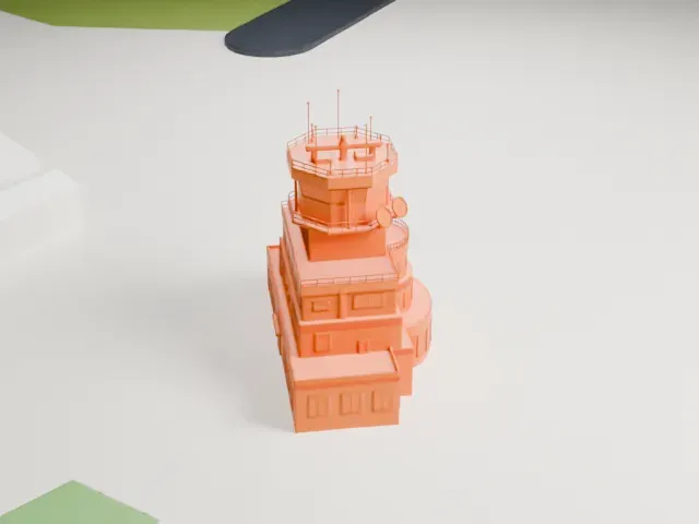 Parafield Airport Air Traffic Control Tower model, West view