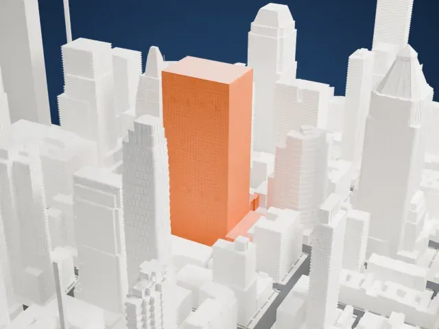 Paramount Plaza model, North view