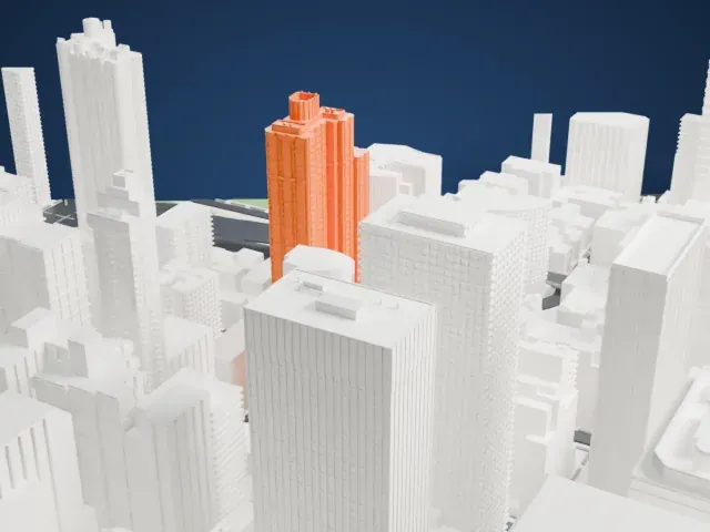 Paramount Tower model, North view