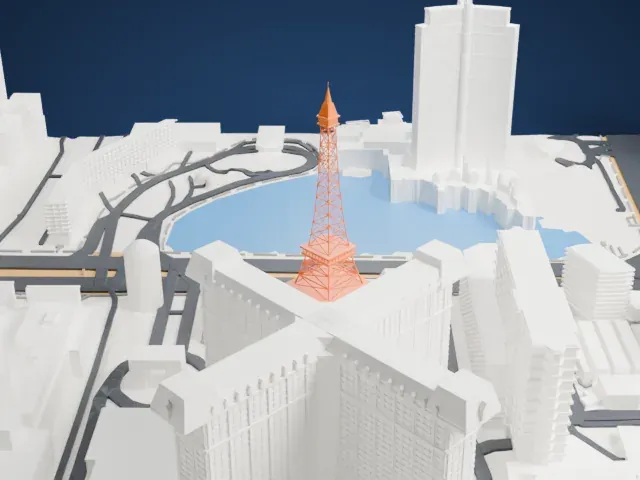 Paris Las Vegas model, East view