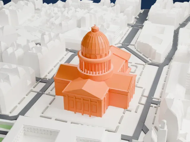 Panthéon, Paris model, East view