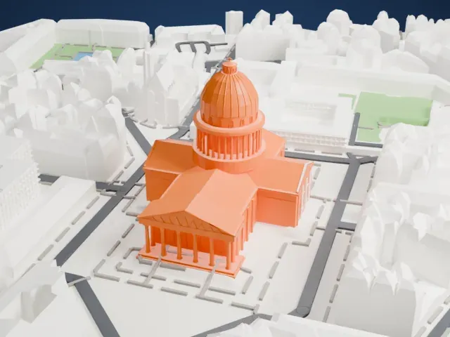 Panthéon, Paris model, West view