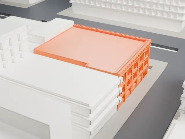 Park and Tilford Building, Lenox Avenue model, East view