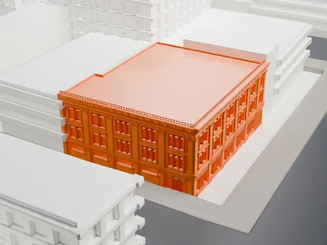 Park and Tilford Building, Lenox Avenue model, North view