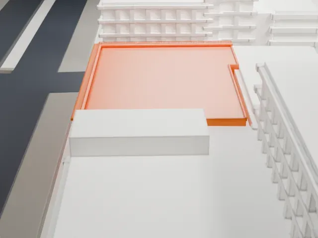 Park and Tilford Building, Lenox Avenue model, South view