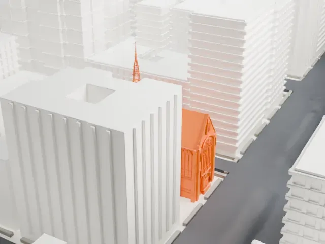 Park Avenue Christian Church model, South view