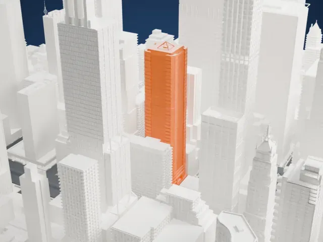 Park Avenue Tower model, East view