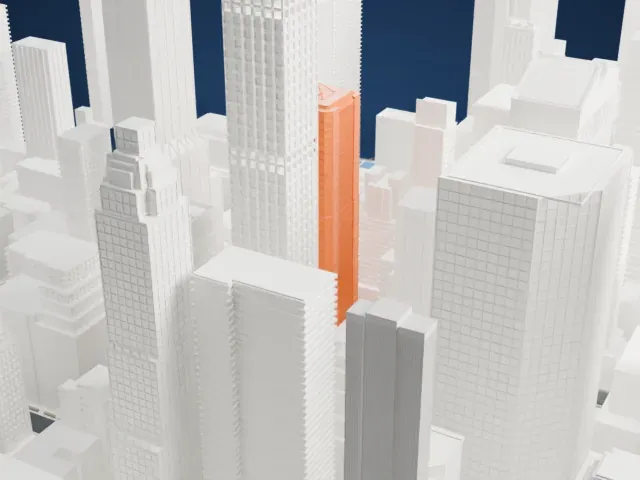 Park Avenue Tower model, North view