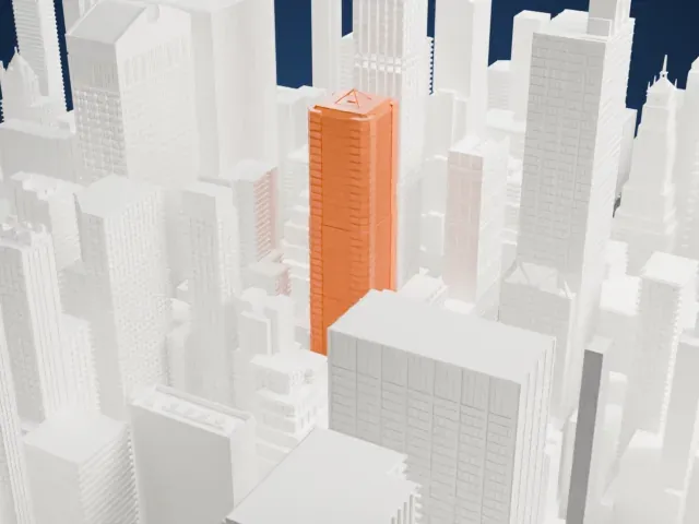 Park Avenue Tower model, South view