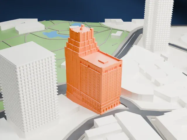 Park Hotel Shanghai model, North view