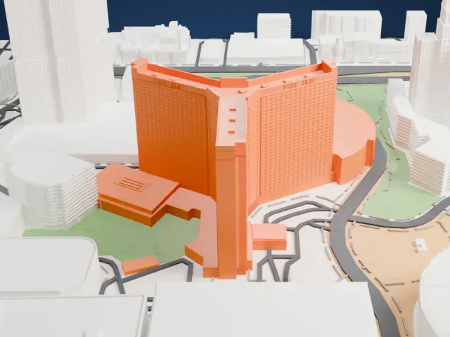 Park MGM model, West view