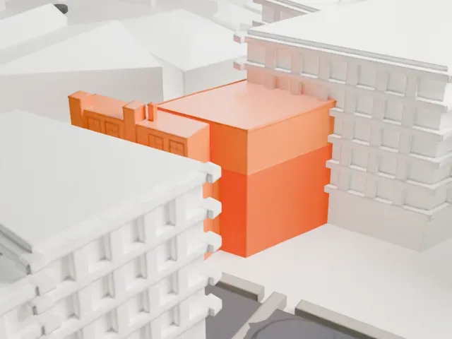 Park Performing Arts Center model, East view