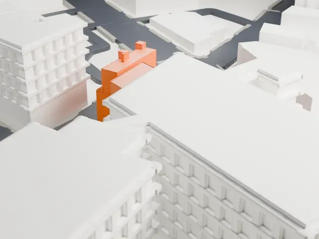 Park Performing Arts Center model, North view
