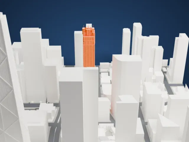Park Tower (Chicago) model, North view