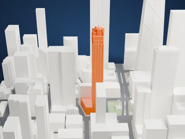 Park Tower (Chicago) model, South view