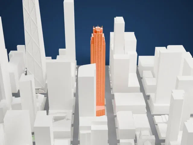 Park Tower (Chicago) model, West view