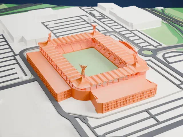 Parkstad Limburg Stadion model, East view