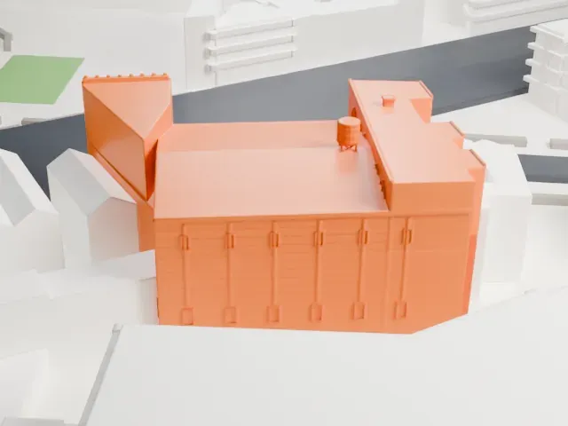 Parkway Theatre model, South view