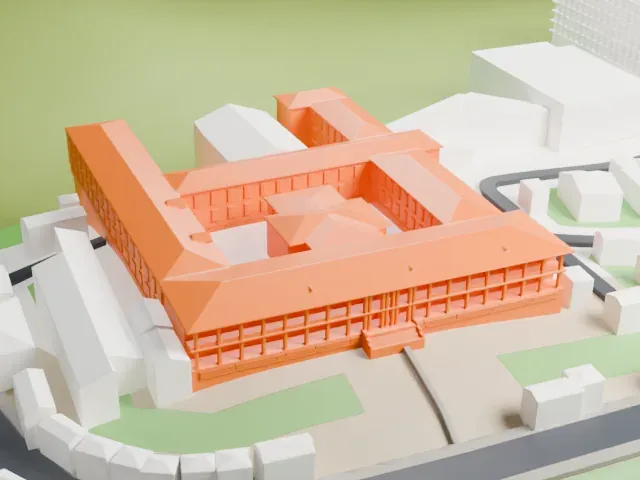 Parliament Building, Windhoek model, West view