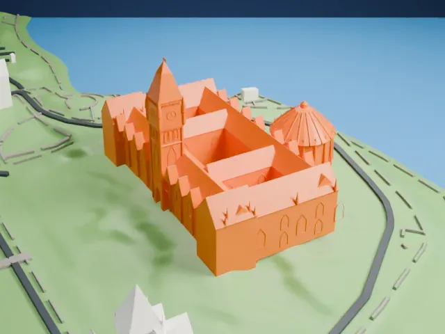 Parliament Hill model, East view