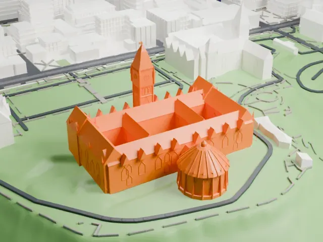 Parliament Hill model, North view