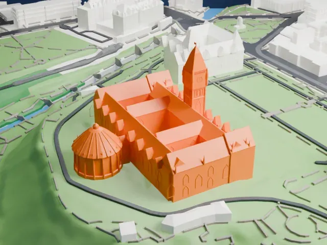 Parliament Hill model, West view