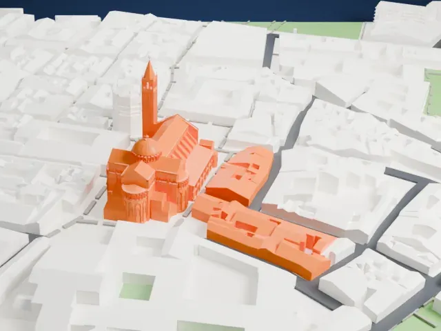 Parma Cathedral model, East view