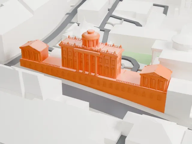 Pashkov House model, South view
