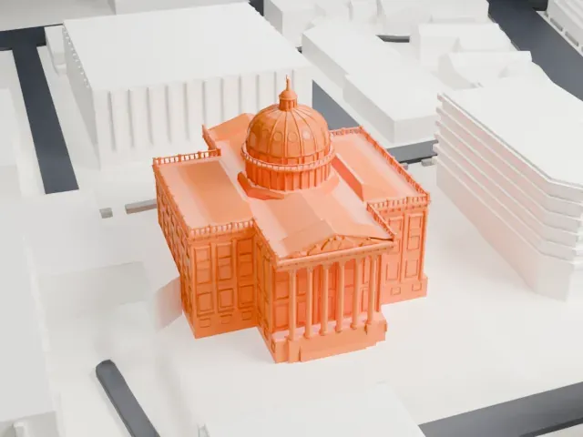 Passaic County Court House model, East view
