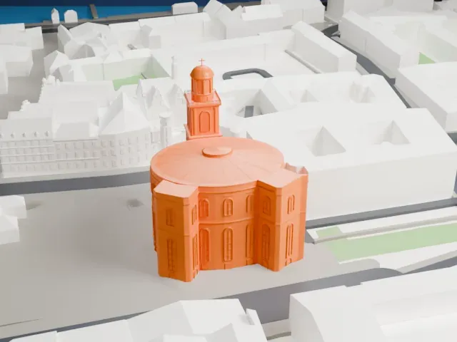 St. Paul’s Church (Paulskirche) model, North view