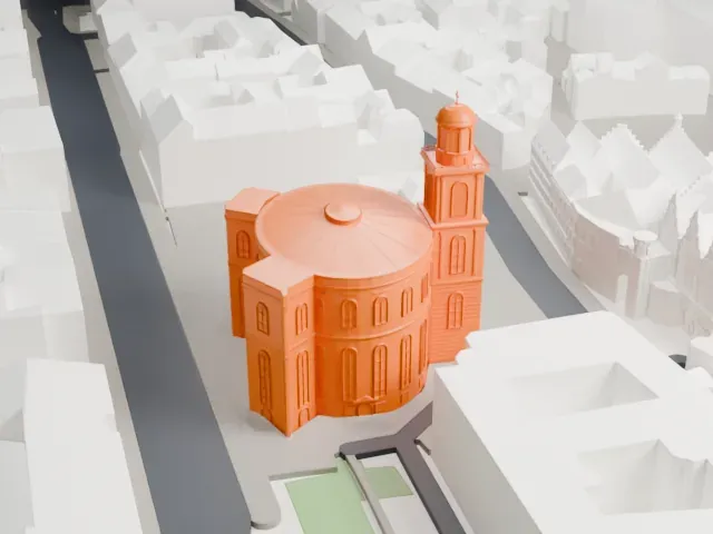 St. Paul’s Church (Paulskirche) model, West view