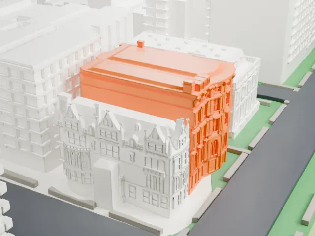 Payne Whitney House model, North view