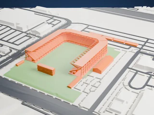 PayPal Park model, North view