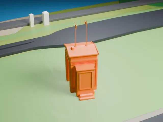 Peace Arch model, East view