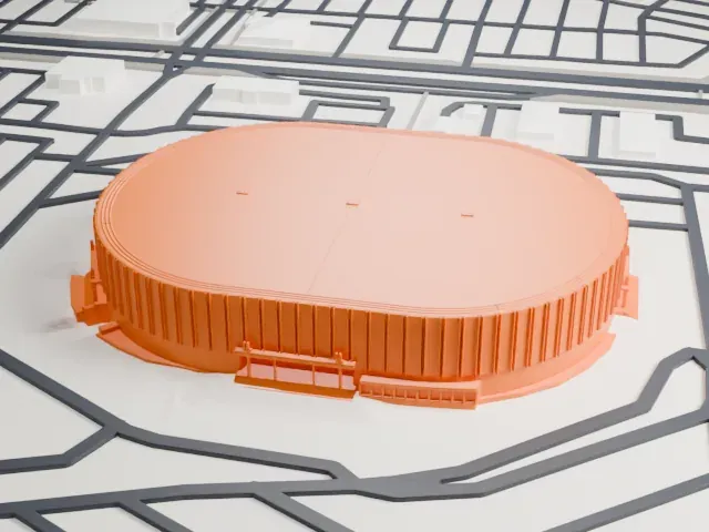 Pechanga Arena model, North view
