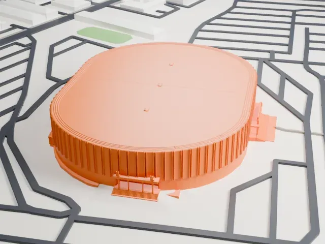 Pechanga Arena model, West view