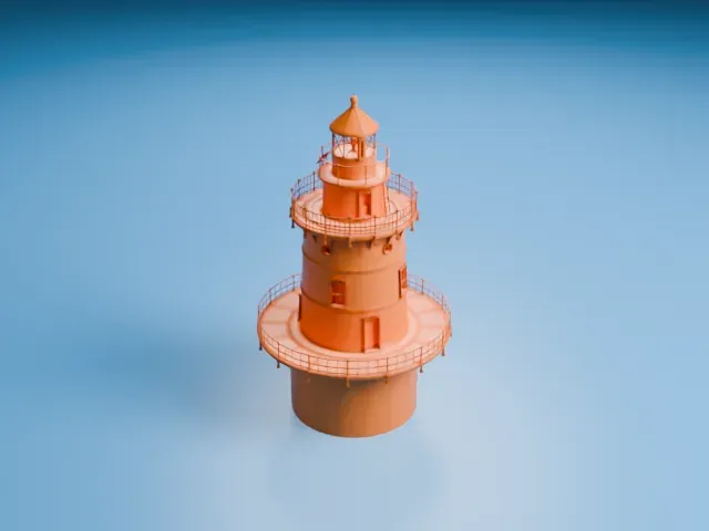 Peck Ledge Light model, East view