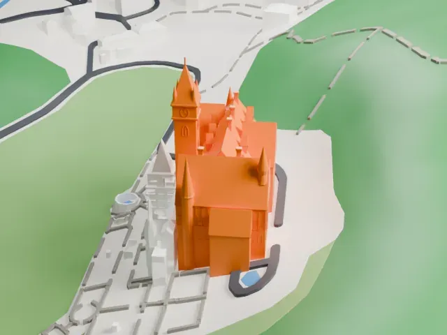 Peleș Castle model, East view