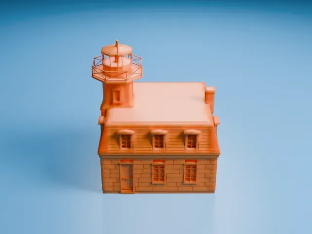 Penfield Reef Light model, East view