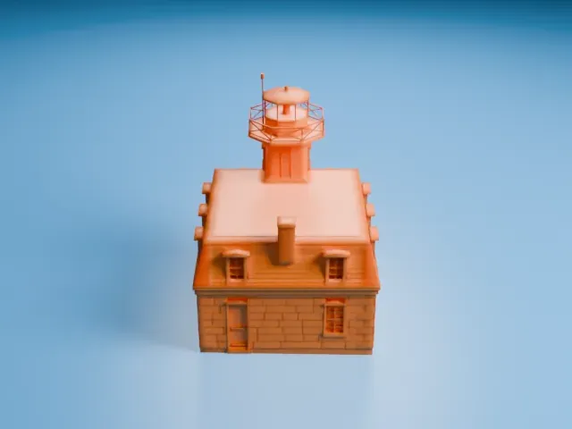 Penfield Reef Light model, North view