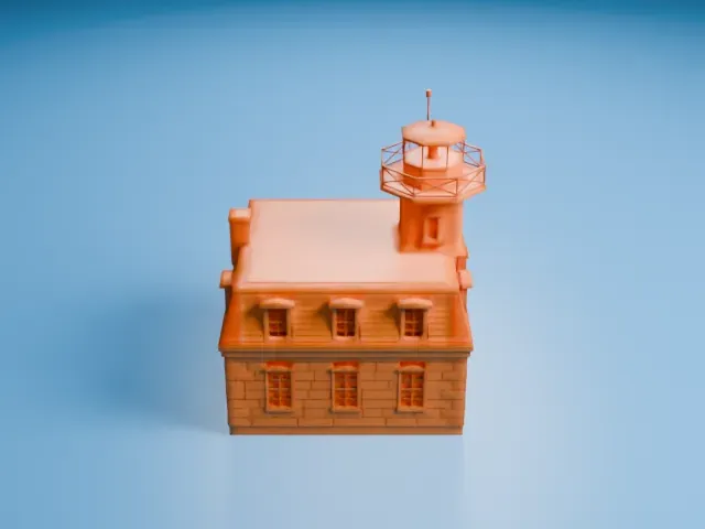 Penfield Reef Light model, West view
