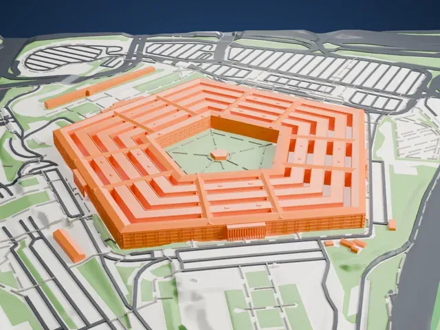 The Pentagon model, North view