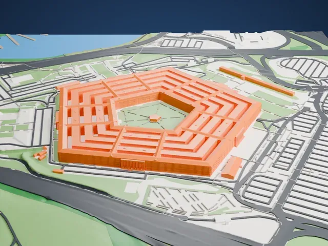 The Pentagon model, West view