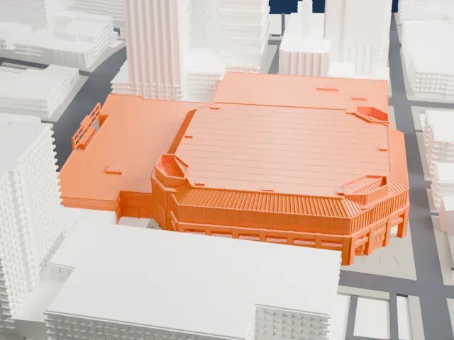 PeoplesBank Arena model, North view